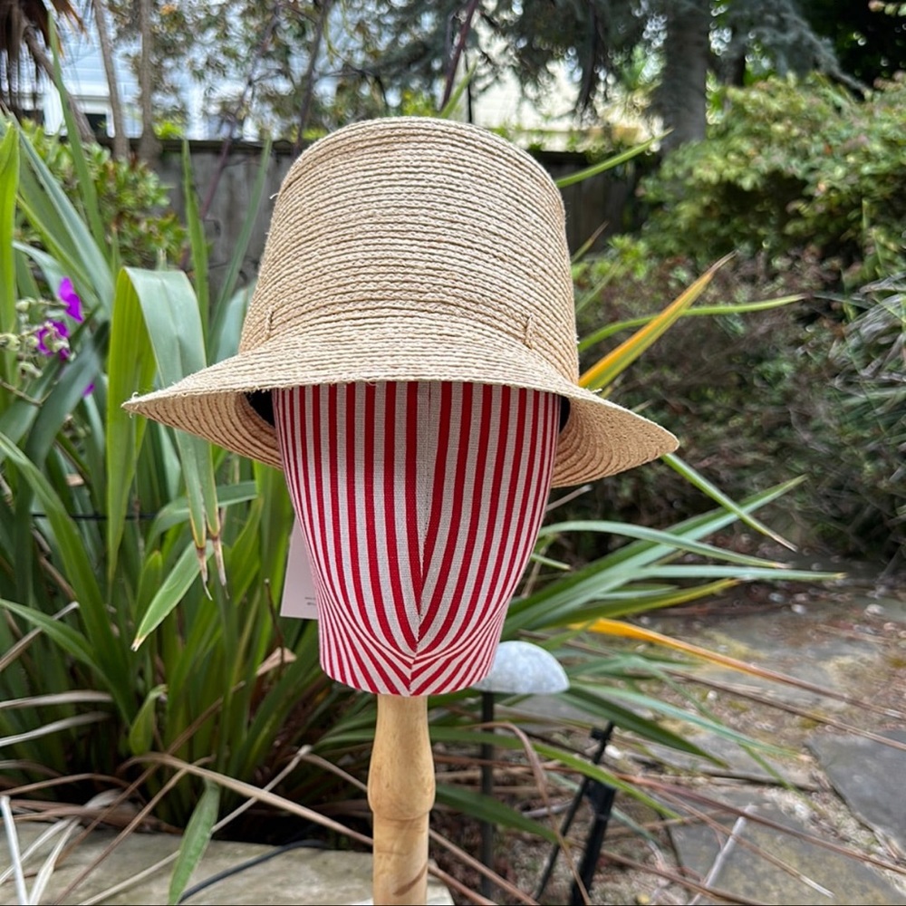 Natural Straw Bucket Hat - Neutral Beige